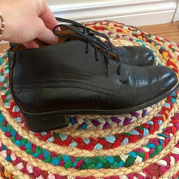 Ariat black croc leather ankle  boots - Picture 3 of 8